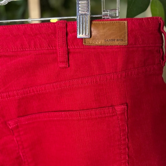 LANDS END NWT Red Corduroy Mid Rise Straight Fit Size 18W - Picture 8 of 8
